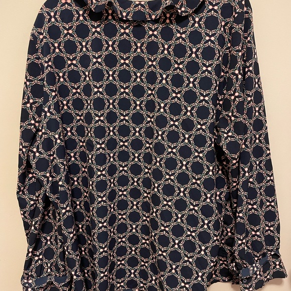 SOLD Liz Claiborne Blue Long Sleeve Blouse - Picture 2 of 3